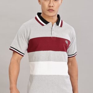 PR40|| Grey Melange Cut|| 100% Cotton T-Shirt