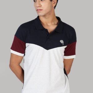 PR3 SS 005||Navy Maroon|| 100% Cotton T-Shirt