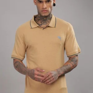 PR33||Beige || 100% Cotton T-Shirt