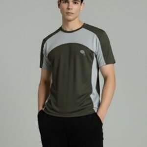 RHSO1A||Olive Grey|| Round Neck Half